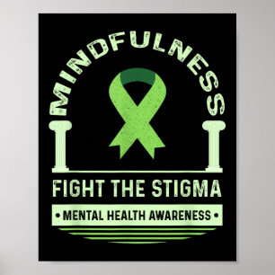Bekämpfung des Stigma-Shirts psychische Gesundheit Poster