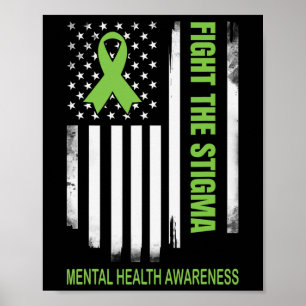 Bekämpfung des Stigmas für das Bewusstsein für psy Poster