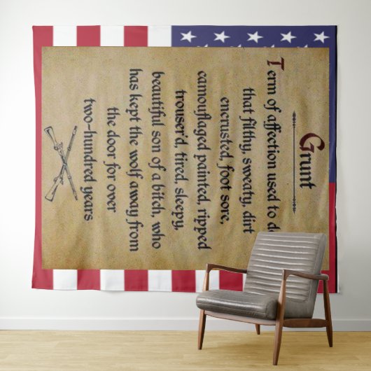 BEKÄMPFUNG INFANTRYMAN alias "GRUNT" Wandteppich (Beispiel (Horizontal))