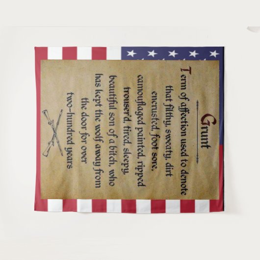 BEKÄMPFUNG INFANTRYMAN alias "GRUNT" Wandteppich (Vorderseite (Horizontal))