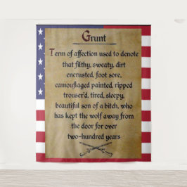 BEKÄMPFUNG INFANTRYMAN alias "GRUNT" Wandteppich