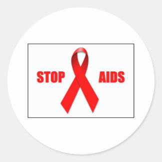 BEKÄMPFUNG VON AIDS RUNDER AUFKLEBER