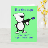 Bekämpfung von Alien Geburtstag Karte (Gelbe Blume)