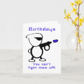 Bekämpfung von Alien Geburtstag Karte (Gelbe Blume)