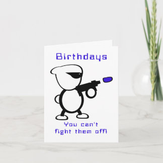 Bekämpfung von Alien Geburtstag Karte
