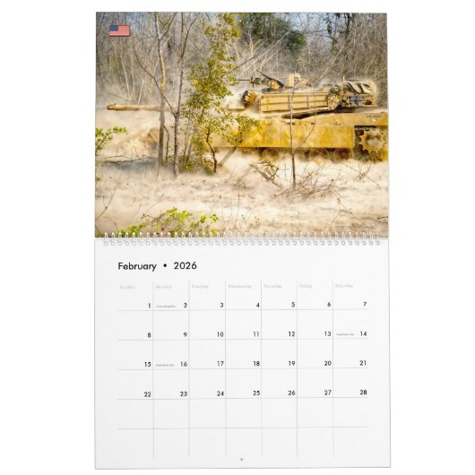 BEKÄMPFUNG VON ARMOR - US-Militärgepanzerte Fahrze Kalender (Feb 2026)