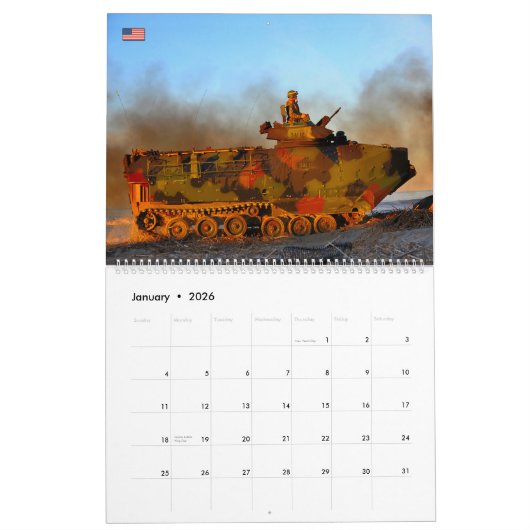 BEKÄMPFUNG VON ARMOR - US-Militärgepanzerte Fahrze Kalender (Jan 2026)