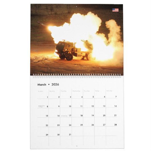 BEKÄMPFUNG VON ARMOR - US-Militärgepanzerte Fahrze Kalender (Mär 2026)