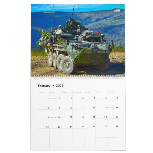 BEKÄMPFUNG VON ARMOR - US-Militärgepanzerte Fahrze Kalender (Feb 2026)