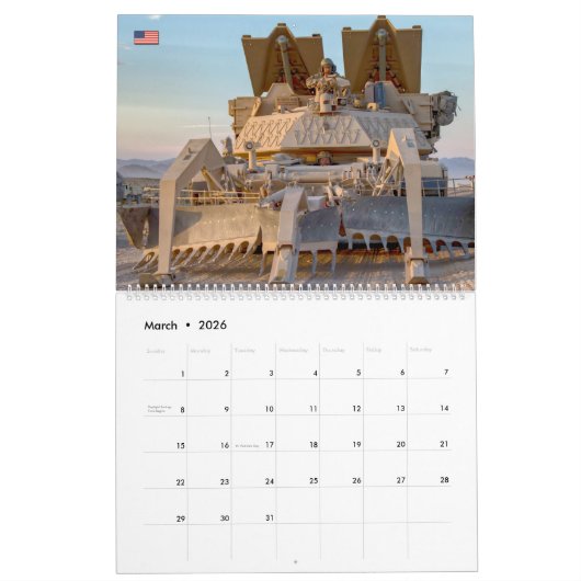 BEKÄMPFUNG VON ARMOR - US-Militärgepanzerte Fahrze Kalender (Mär 2026)