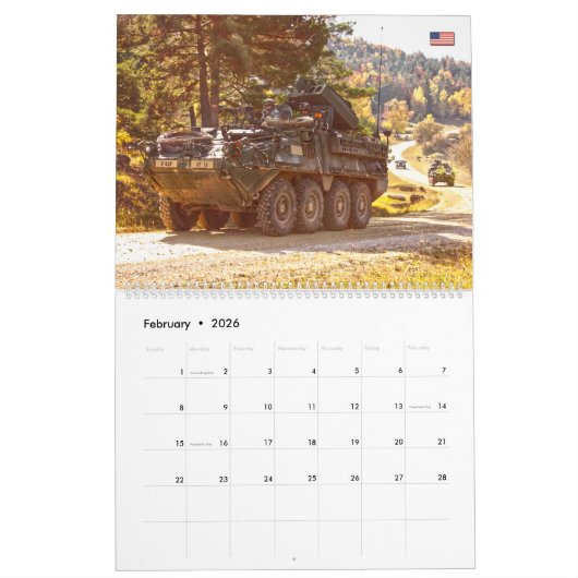 BEKÄMPFUNG VON ARMOR - US-Militärgepanzerte Fahrze Kalender (Feb 2026)