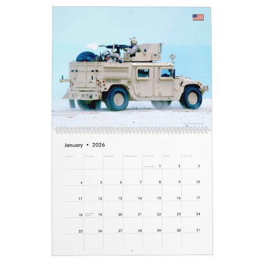 BEKÄMPFUNG VON ARMOR - US-Militärgepanzerte Fahrze Kalender (Jan 2026)