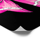 Bekämpfung von Brustkrebs Bewusstsein Pink Footbal Poster (Ecke)