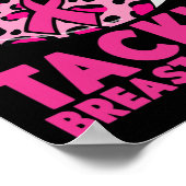 Bekämpfung von Brustkrebs Bewusstsein rosa Ribbon  Poster (Ecke)