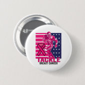 Bekämpfung von Brustkrebs Button (Vorne & Hinten)