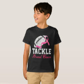 Bekämpfung von Brustkrebs Football Survivor Pink R T-Shirt (Vorne ganz)