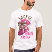 Bekämpfung von Brustkrebs Rosa Fußball T-Shirt (Vorderseite)