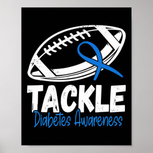 Bekämpfung von Diabetikern Blauer Diabetes Typ 1 A Poster