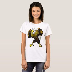 Bekämpfung von Frauen im Adlerhorn-Cartoon T-Shirt
