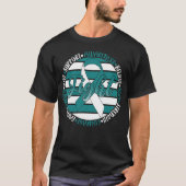 Bekämpfung von Gebärmutterhalskrebs, Aquamariner u T-Shirt (Vorderseite)