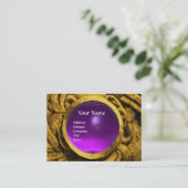 BEKÄMPFUNG VON GRIFFINEN MONOGRAM Gold Lila Amethy Visitenkarte (Stehend Vorderseite)