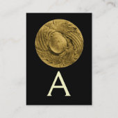 BEKÄMPFUNG VON GRIFFINEN MONOGRAM, goldschwarz Visitenkarte (Rückseite)