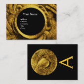 BEKÄMPFUNG VON GRIFFINEN MONOGRAM, goldschwarz Visitenkarte (Vorne/Hinten)