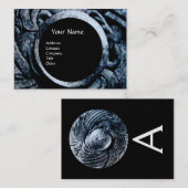 BEKÄMPFUNG VON GRIFFINEN MONOGRAM platinmetallisch Visitenkarte (Vorne/Hinten)