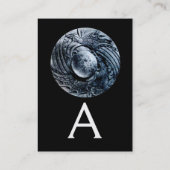 BEKÄMPFUNG VON GRIFFINEN MONOGRAM platinmetallisch Visitenkarte (Rückseite)