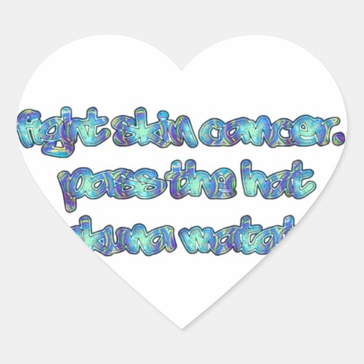 Bekämpfung von Hautkrebs, Übergabe des Hutes, Haku Herz-Aufkleber (Vorderseite)