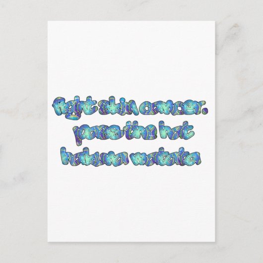 Bekämpfung von Hautkrebs, Übergabe des Hutes, Haku Postkarte (Vorderseite)