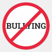 Bekämpfung von Mobbing Runder Aufkleber (Vorderseite)