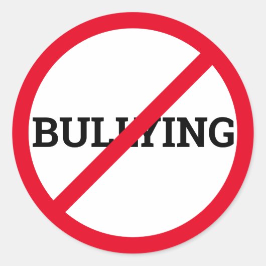 Bekämpfung von Mobbing Runder Aufkleber (Vorderseite)
