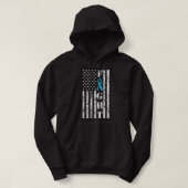 Bekämpfung von Prostatakrebs Blue Ribbon gestört U Hoodie (Design vorne)