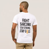 Bekämpfung von Sarcoma - Bleibe einer starken, Ble T-Shirt (Schwarz voll)