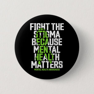 Bekämpfung von Stigma wegen psychischer Gesundheit Button
