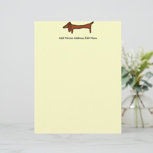 Bekannte Abstrakte Dackel, Briefkopf (Stehend Vorderseite)