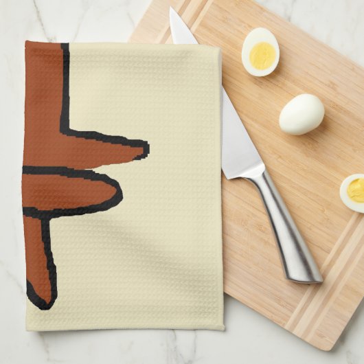 Bekannte Abstrakte Dackel Geschirrtuch (Viertel Falte)