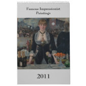 Bekannte Bilder des Impressionisten Kalender (Titelbild)