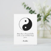 Bekannte Buddha Quotes - Hollow Words und Peace Postkarte (Stehend Vorderseite)