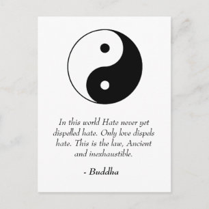 Bekannte Buddha Quotes - Liebe und Hass Postkarte