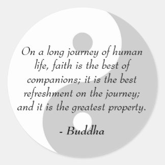 Bekannte Buddha Quotes - Power des Glaubens Runder Aufkleber
