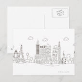 Bekannte Gebäude Postkarte (Vorne/Hinten)