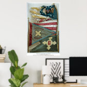 Bekannte Gewerkschaft Battle Flags - Plakat 1 - (Heimbüro)