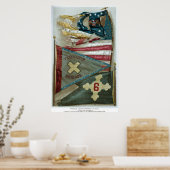 Bekannte Gewerkschaft Battle Flags - Plakat 1 - (Küche)