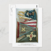 Bekannte Gewerkschaft Battle Flags - Plakat 1 - Postkarte (Vorne/Hinten)