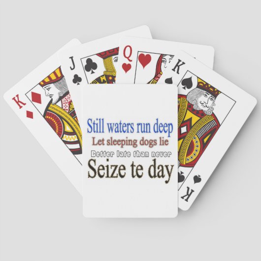 Bekannte Quotes-Redewendungen Spielkarten (Rückseite)