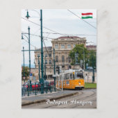 Bekannte Straßenbahn 2 in Budapest, Ungarn Postkarte (Vorderseite)