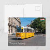 Bekannte Straßenbahn 2 in Budapest, Ungarn Postkarte (Vorne/Hinten)