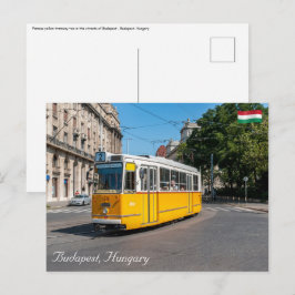 Bekannte Straßenbahn 2 in Budapest, Ungarn Postkarte